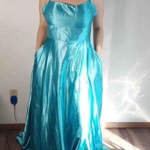 Blue ball gown